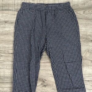 Madewell Women’s Track Trousers Blue Ascot Tile Viscose Jogger Casual Medium
